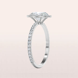 MOSCOW HALO PAVÉ RING | WHITE