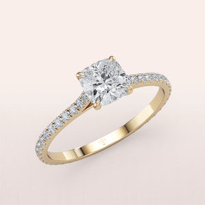 Open image in slideshow, BERLIN PAVÉ RING | YELLOW
