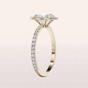 MOSCOW HALO PAVÉ RING | YELLOW